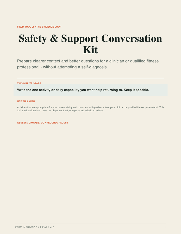 Cover preview of Safety & Support Conversation Kit